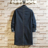 unisex streetwear design fit - casual everyday style ae9111 graphic essential style premium urban high image oversized hop men-long-jean-jacket-winter-men-women-trend-big-pockets-turn-down-collar-trenchcoat-outerwear-fashion-black-loose-denim-coats fashion material quality wear hip print streetwear design ID ce97d