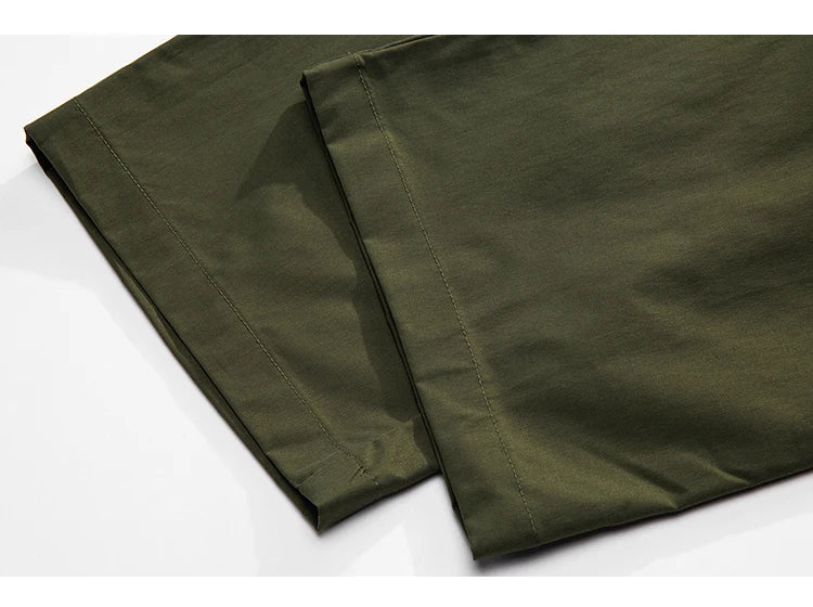 multi pocket mens wide leg straight cargo pants korean fashion track pants male casual loose mopping trousers four seasons unique cargo style 1039