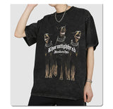 Sadcore Oversized shirt – Harajuku T Shirt Mens 2023 Summer Dog Letter Printed Vintage