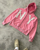 Winter American Gothic Men's Personalized Hooded Sweatshirt and Sweatpants Two-piece Set Trendy Y2K Niche Sports Men's Top