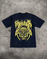 Cyberpunk Anime panel – American Trendy Gothic Dragon Letter Printed Oversized T Shi