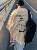Harajuku Tribal flames – Japanese Streetwear T Shirt Mens Summer Oversized Graphic