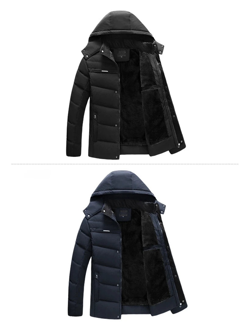 streetwear jacket featuring rainbowtouches parka men coats winter jacket thicken hooded waterproof outwear warm coat fathers clothing casual mens overcoat design – premium quality jacket for men