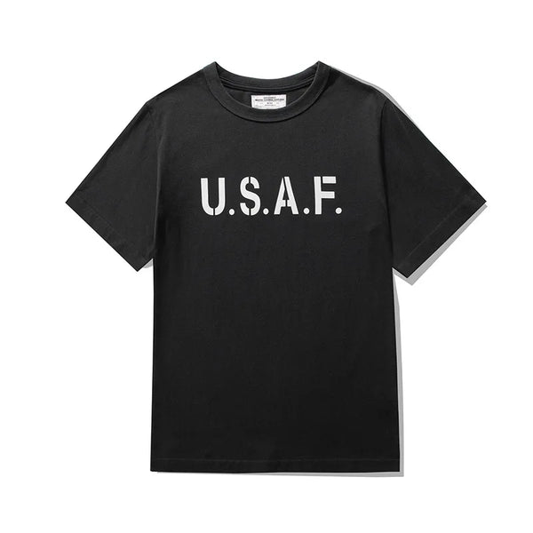 Y2k Oversized shirt – Amekaji Vintage Printed T Shirt Men 2023 Spring Summer New M