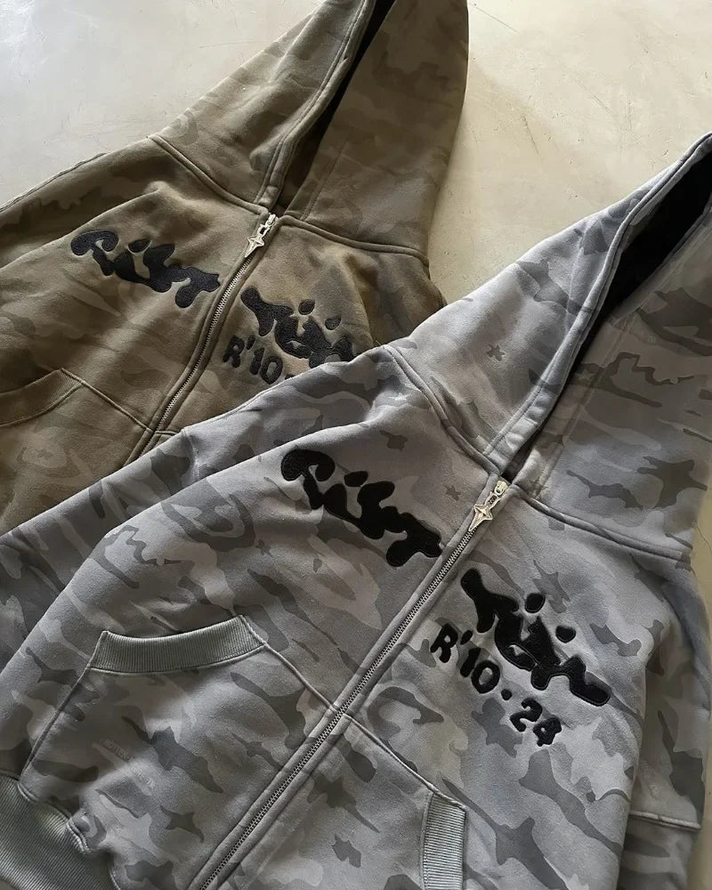 American Gothic Punk Harajuku Retro Oversized Hoodie Women Y2K Fashion
