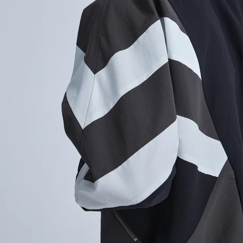Hooded fleece zip-up parka nan oversized