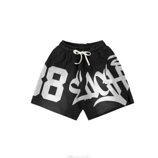 Y2K Graffiti Print T-Shirt – Retro Flame Tag Urban Streetwear