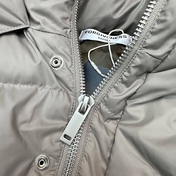 Winter hooded down jacket thickened