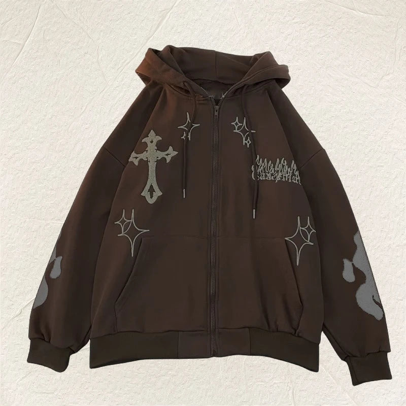 grunge knit pullover for fall and winter, oversized aesthetic with urban style, mens fashion layer for modern streetwear coll