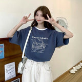 Glitchcore Oversized shirt – Summer Japanese Girly Cotton Short Sleeved T Shirt For Women