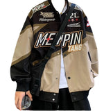 fashion racing style jacket coat mens letter embroidery loose coats unisex streetwear new casual motorcycle jackets outerwear - variant style acb852 for streetwear fashion