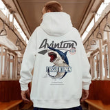 Y2K Streetwear Anime Shark Printed Hoodies For Men Autumn Oversized