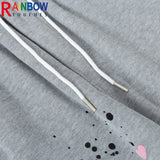 rainbowtouches 2022 unisex pants splash ink print high street drawstring loose casual pants mens straight fashion women pants unique default style 2688