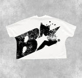American Summer Street Fashion Brand Anime Print Oversized Half-sleeved Tops Men Y2k Hip-hop Retro Casual Loose T-shirts Women
