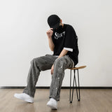 men fashion denim jeans casual bottom button open straight jeans with pockets hip hop streetwear zipper cargo joggers jean pants unique joggers style 2511
