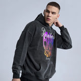 skatercore melting smiley featuring rainbowtouches washed hooded unisex sweatshirts fashion design printed cotton high street comfortable occident stylish clothing