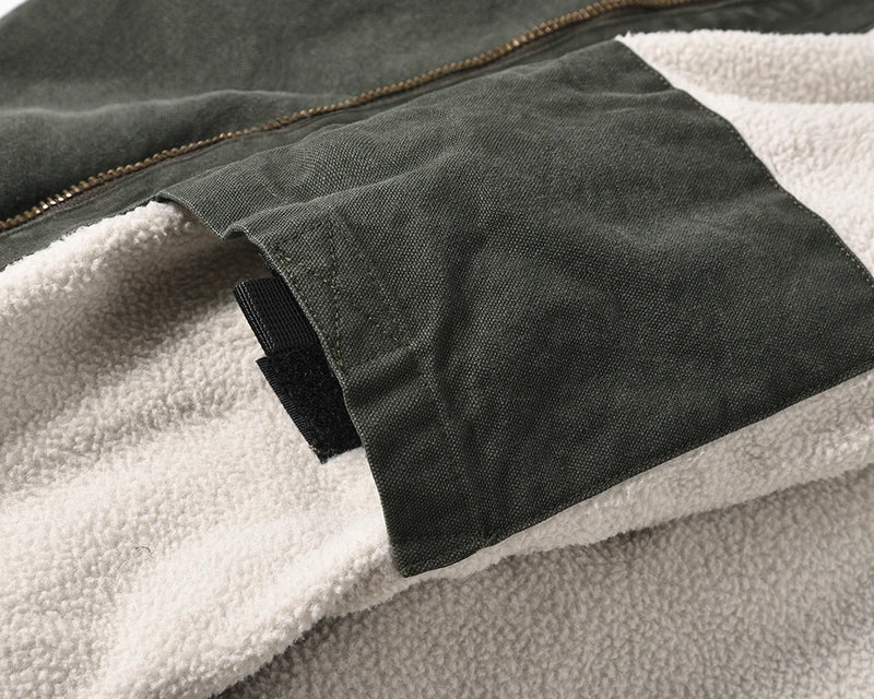 Puffer windbreaker quilted zip-up minimalist streetwear