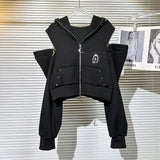 Bomber fleece zip-up parka quilted high fashion