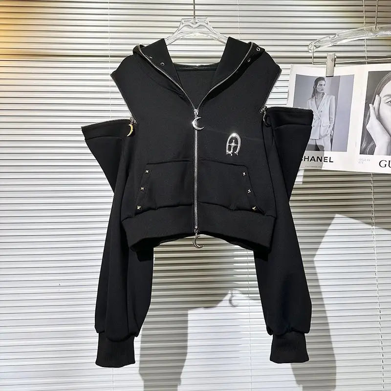 Bomber fleece zip-up parka quilted high fashion