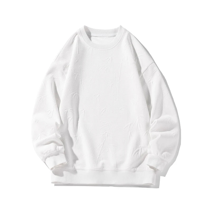 Autumn Hoodie Men Oversized Fashion White Round Neck Sweatshirt Men St