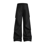 extended length edition wrinkle fashion men streetwear fashion hip hop vibe loose casual straight black suit pant trousers urban fashion pants