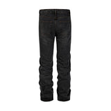contorted fold design denim jean pants men straight biker jeans trousers 2023 fashion motorcycle unisex hip hop pants y2k pants unique jeans style 4186
