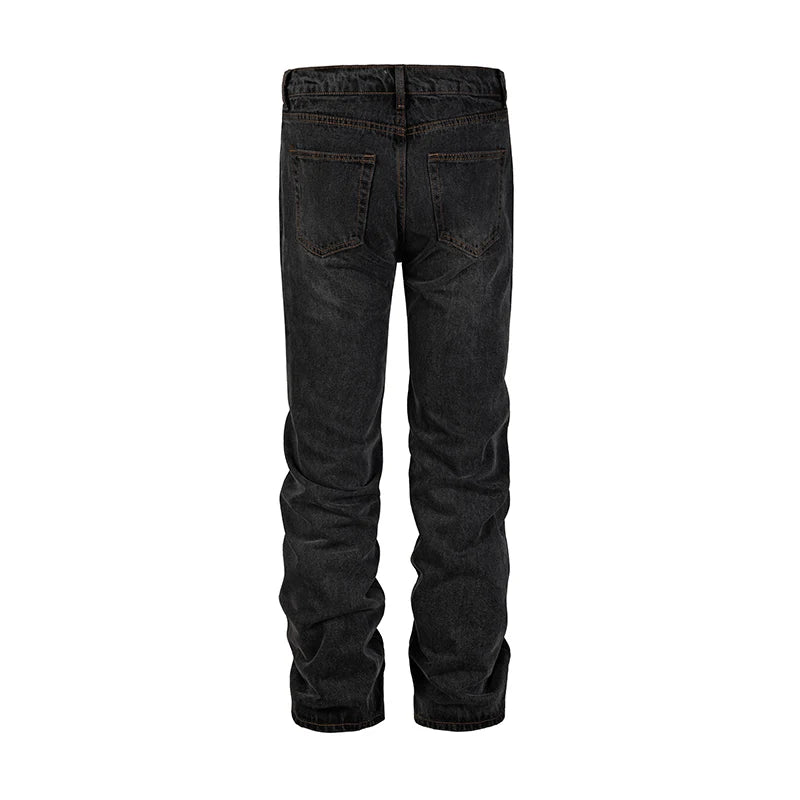 contorted fold design denim jean pants men straight biker jeans trousers 2023 fashion motorcycle unisex hip hop pants y2k pants unique jeans style 4186