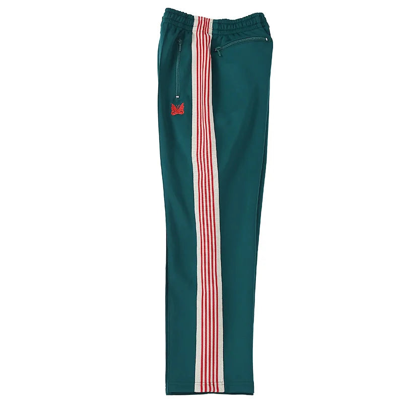 rose red embroidery pants casual men woman loose retro side edge weaving sweatpants trousers straight leg pants unique joggers style 4940