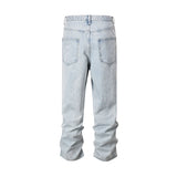 side striped washed ripped blue jeans for men and women streetwear baggy casual denim trousers straight light blue cargo pants utility cargo pants