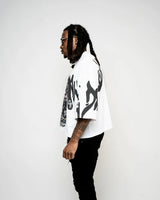 Y2k Chrome logo – Street Hip Hop Clothing Gothic Devil Pattern Print Oversized