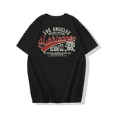 Harajuku Melting smiley – Summer Mens Short Sleeved New Retro Motorcycle Letter Printi