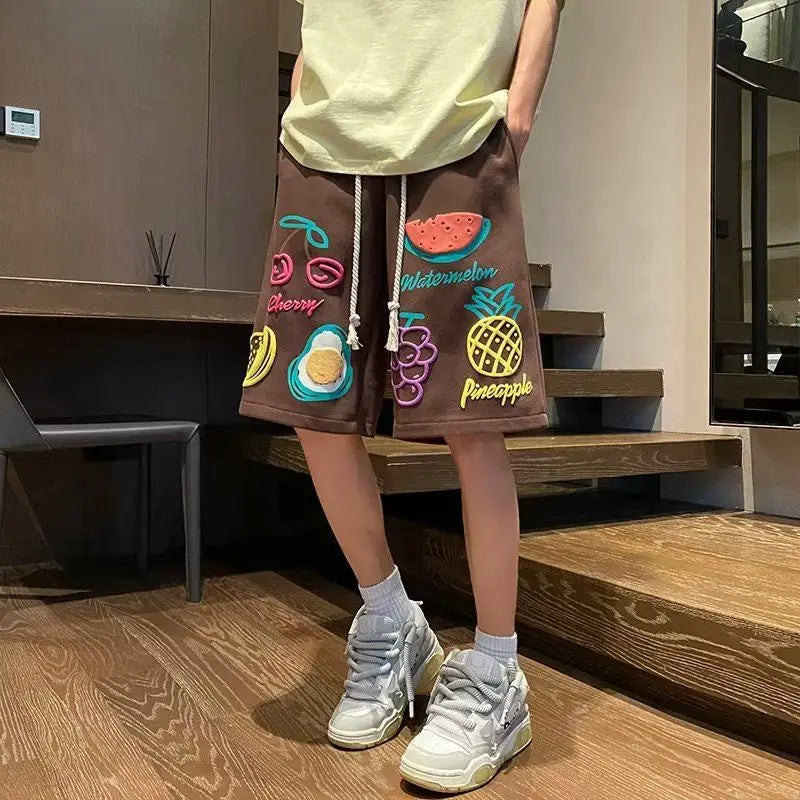 summer dopamine shorts thin summer american fashion brand loose casual sports basketball large size five point pants for men top relaxed fit shorts