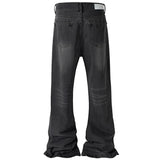mens black slim flared jeans hi street fashion luxury designer jeans trousers male denim pants urban skinny jeans
