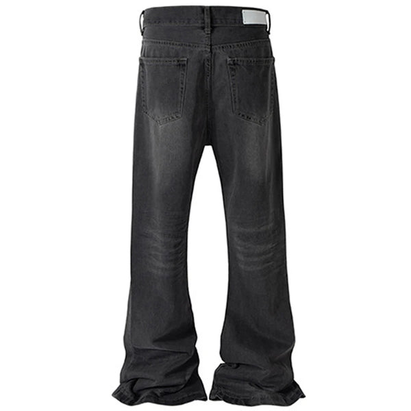 mens black slim flared jeans hi street fashion luxury designer jeans trousers male denim pants urban skinny jeans