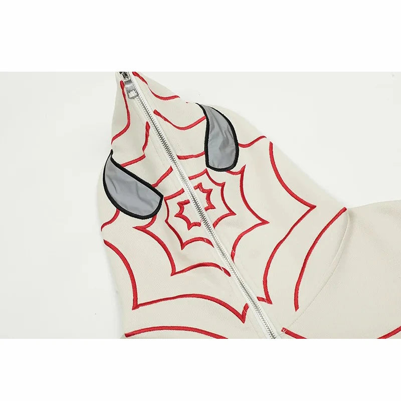 Y2K Retro Spider Print Sportswear Loose Casual Top For Men And Women I