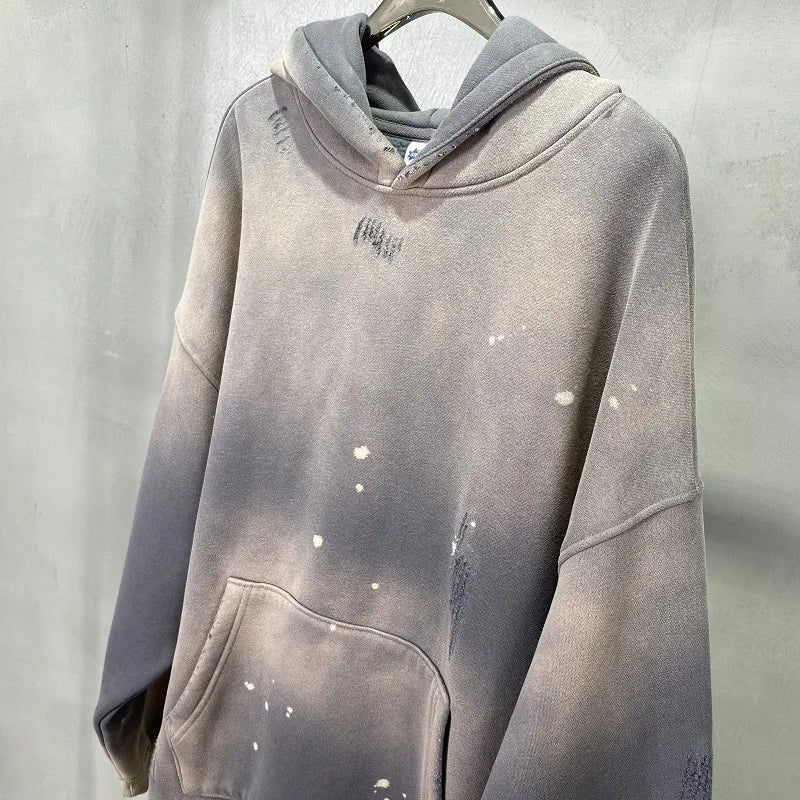 trapwear barcode glitch featuring street wear speckled ink rubbed hooded hoodies fashion sense distressed winter coat mens and womens baggy washing clothes