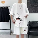Trapwear Graphic tee – Summer Man Tracksuit Japan Cartoon Streetwear Hip Hop Rock C