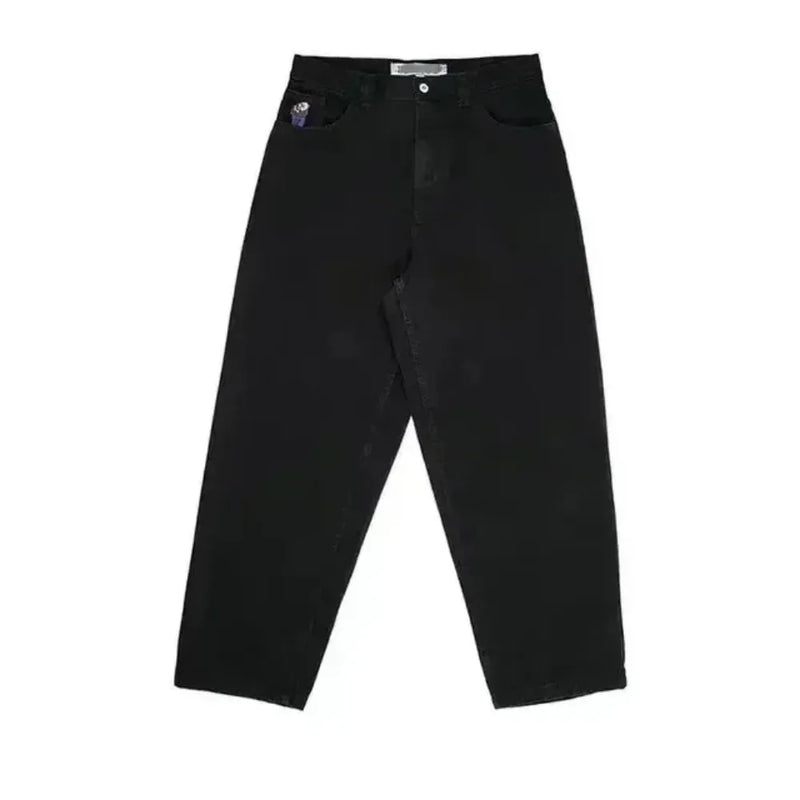 y2k gothic polar big boy baggy jeans cartoon embroidery streetwear mens womens fashion denim pants hot sell wide leg trouser unique jeans style 4860