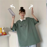 Vaporwave Chrome logo – Pure Cotton Hong Kong Style Pure Cotton Polo Shirt Short Sle