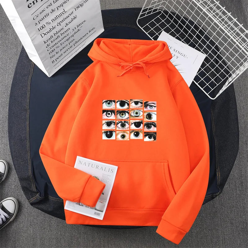 2022 Mens Hip Hop Street Style Hoodie Eye Print Harajuku Sweatshirt Fa