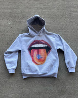 American Retro Gothic Trend Pattern Printed Oversize Hoodie Mens Y2K S