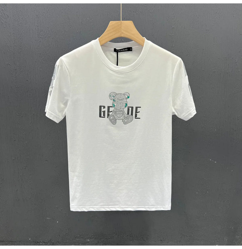 Cyberpunk Melting smiley – High Texture 2023 New Mens Fashion Letter Printed Bear Rhine