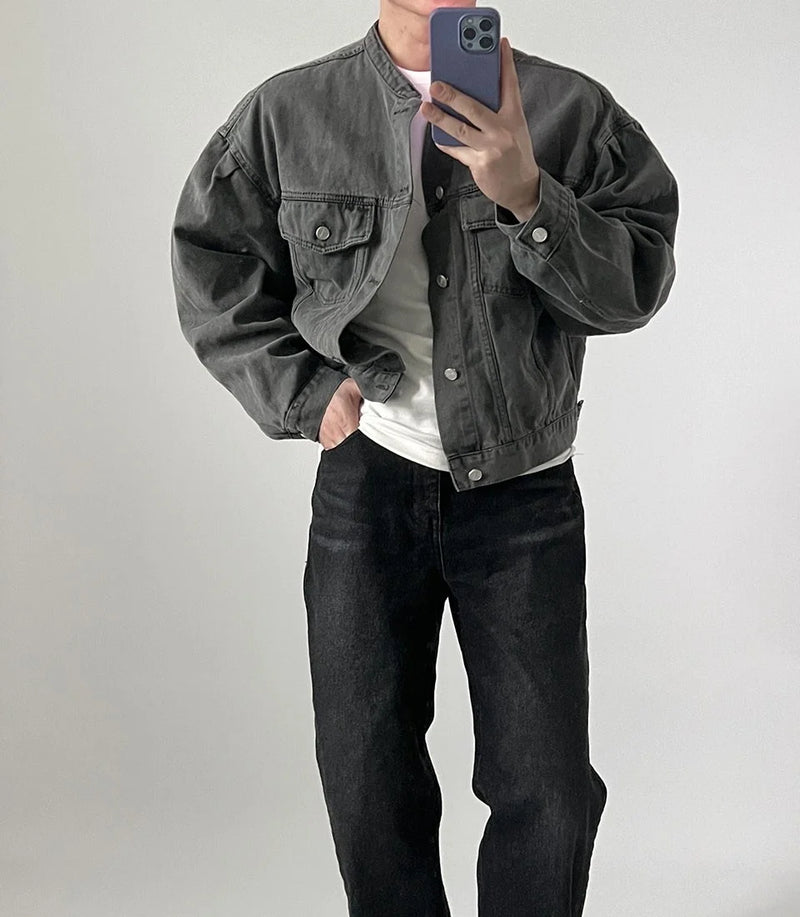 zip-up streetwear coat, 2025 outerwear trend, men's streetwear fashion, oversized urban jacket, high quality cold-weather coa