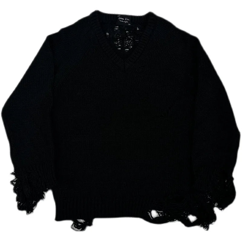 new 2023 men luxury gentleman classic number nine i am sick knit casual sweaters pullover asian plug size high drake 206 high quality cotton pullover, streetwear fashion hoodie, trendy hip hop style outerwear