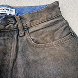 Yellow clay batik coated jeans