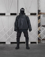 Y2K barcode glitch featuring autumn kanye high street coated fabric waterproof extra loose mens and womens large charge shirts