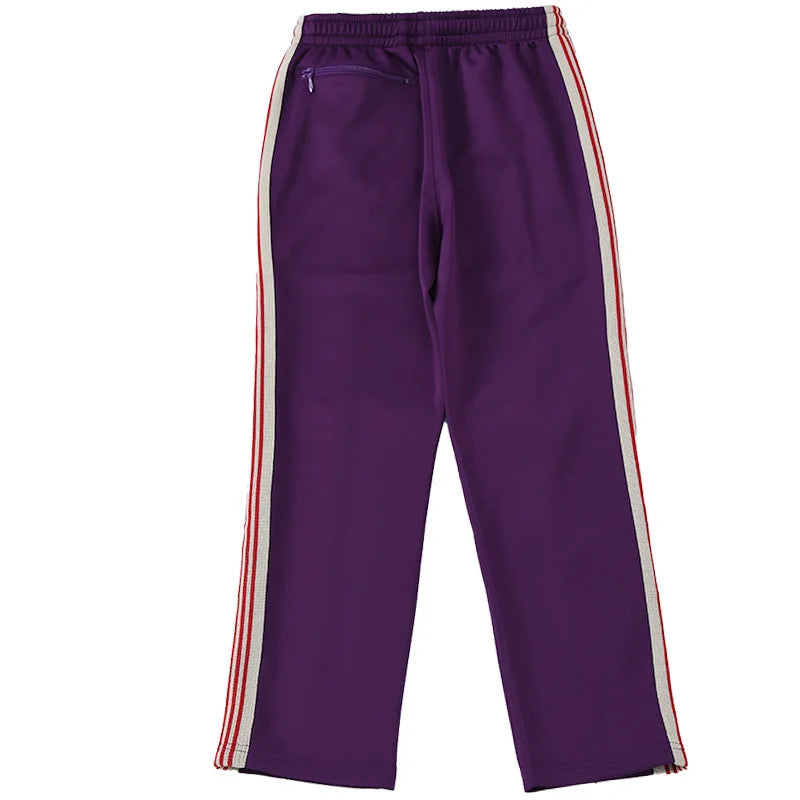 rose red embroidery pants casual men woman loose retro side edge weaving sweatpants trousers straight leg pants unique joggers style 4917