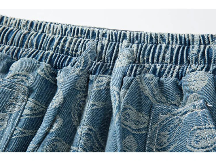 hip hop loose shorts elastic waist pants fashion patchwork half pant mens summer casual drewstring streetwear sportswear jogger unique joggers style 3440