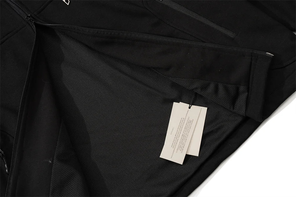 Y2K oversized shirt featuring undermycar 2023 new high street fashion brand functional double layer zipper hoodie