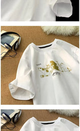 Sadcore Tribal flames – Summer Men And Women Trendy Personalized Cat Print Round Nec